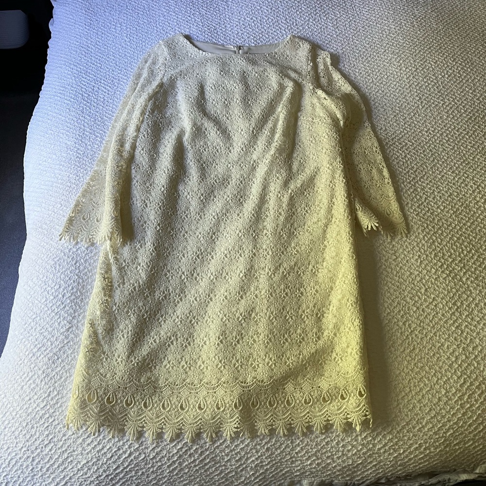 J. Crew Ivory Lace Dress